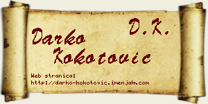 Darko Kokotović vizit kartica